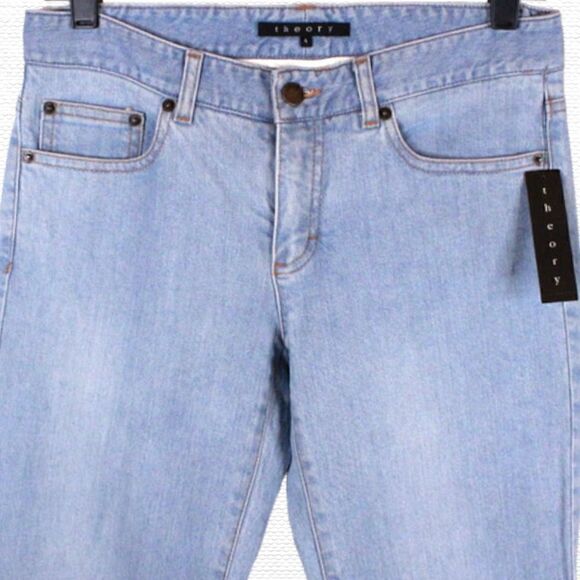 THEORY Blondie B Jeans Low Rise in Light Wash Women's Size 4 - Picture 3 of 12